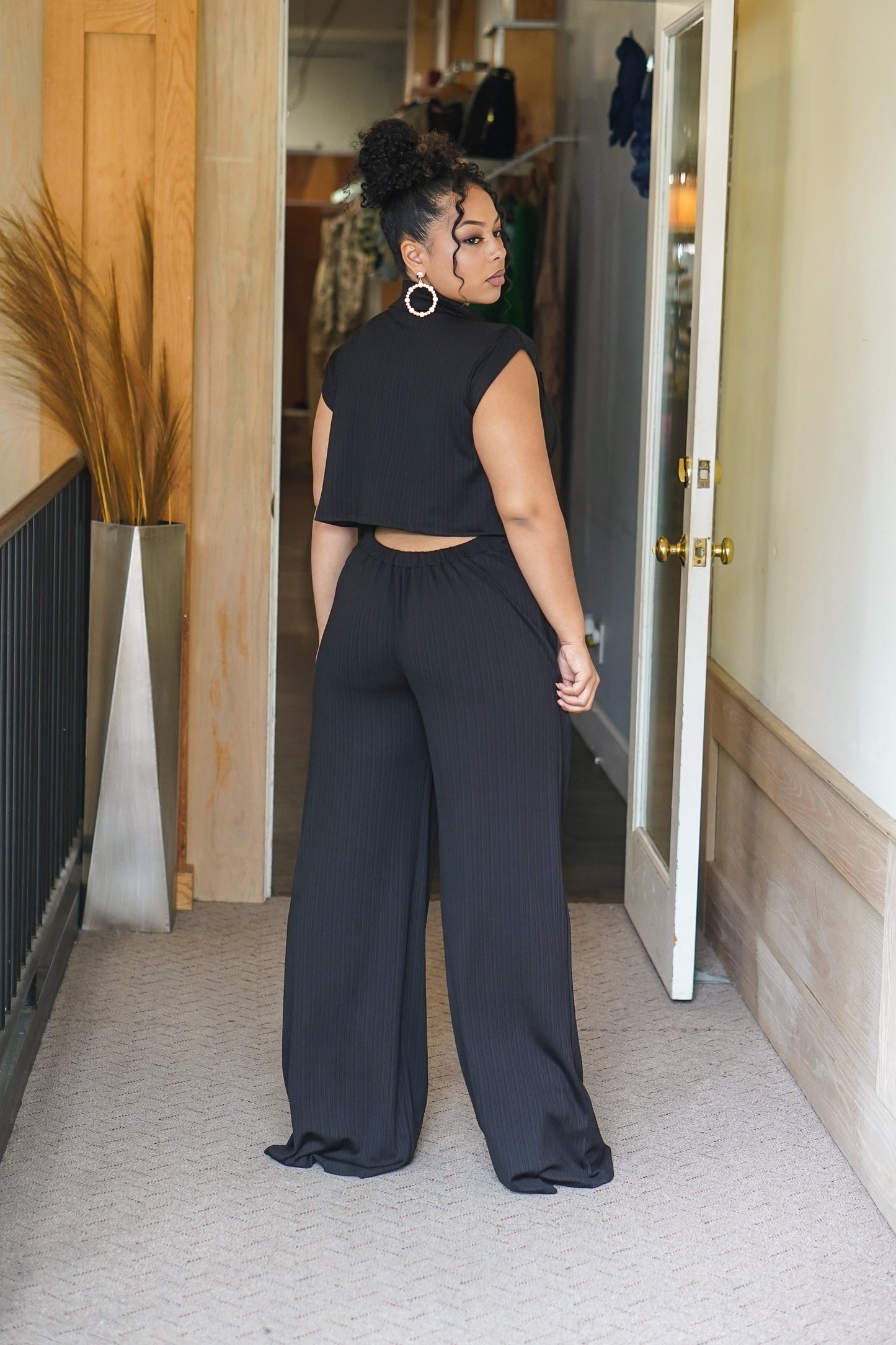 Monie Love Peek a boo Jumpsuit -Mustard