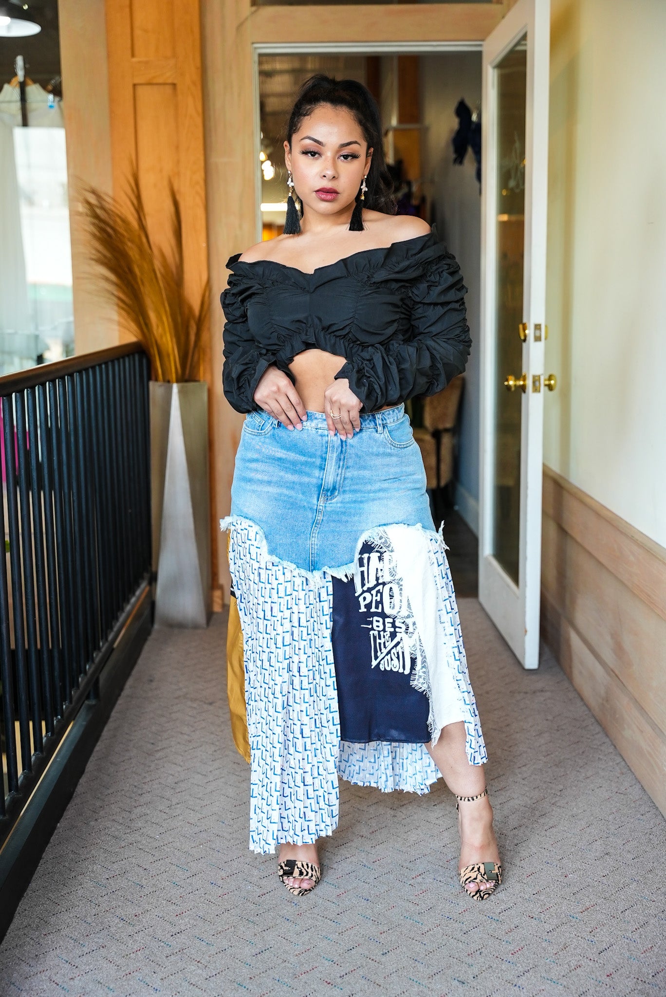 Denim Barbie Patchwork Skirt