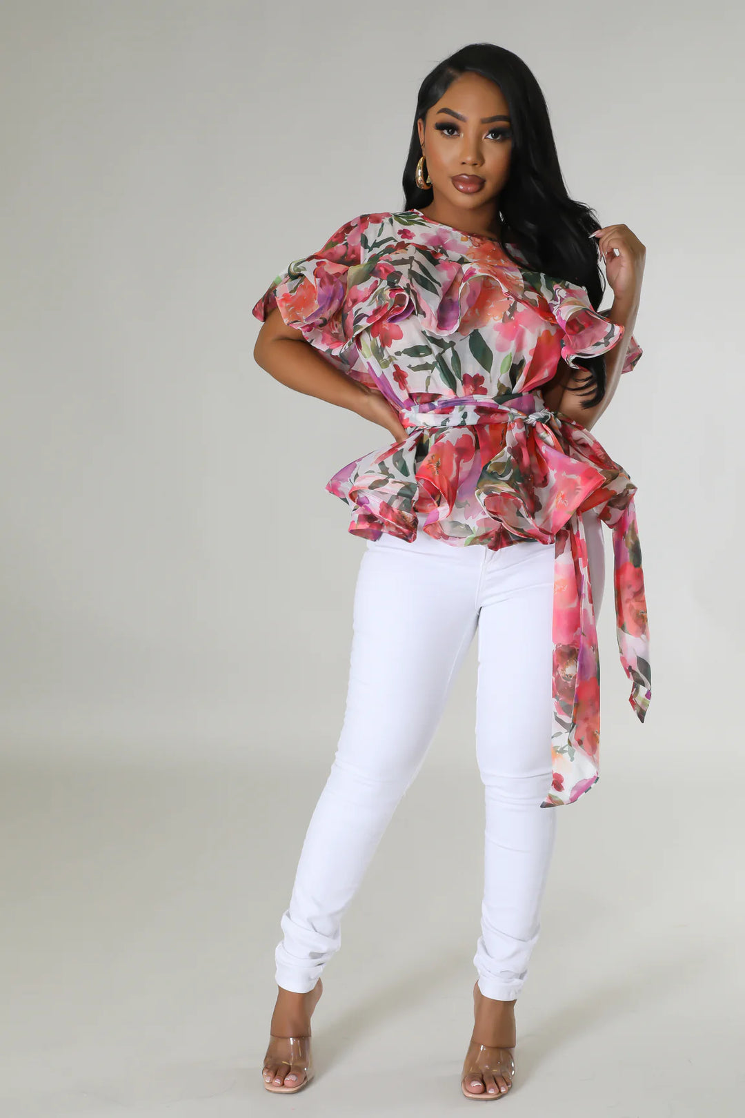 Ruffle Up Peplum Top