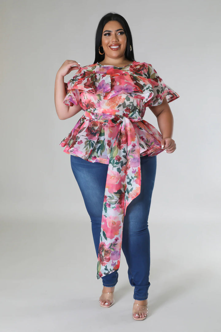 Ruffle Up Peplum Top