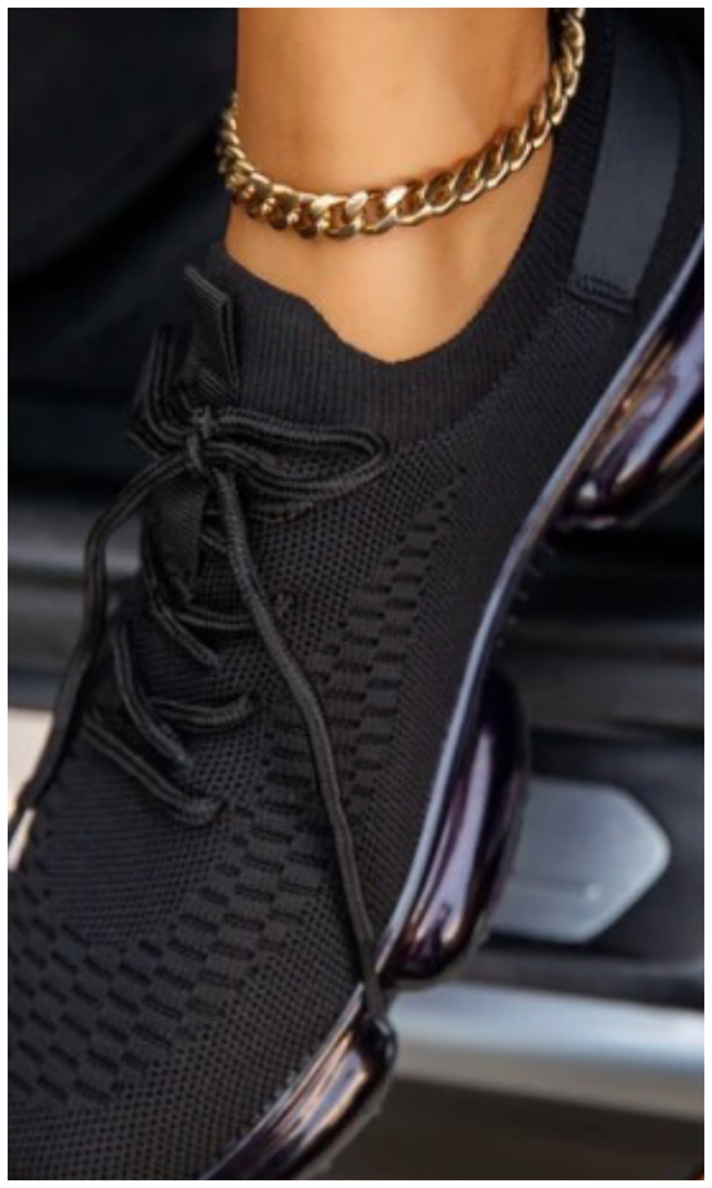 Fantasy Comfy Tie UP Sneaker - (Black)