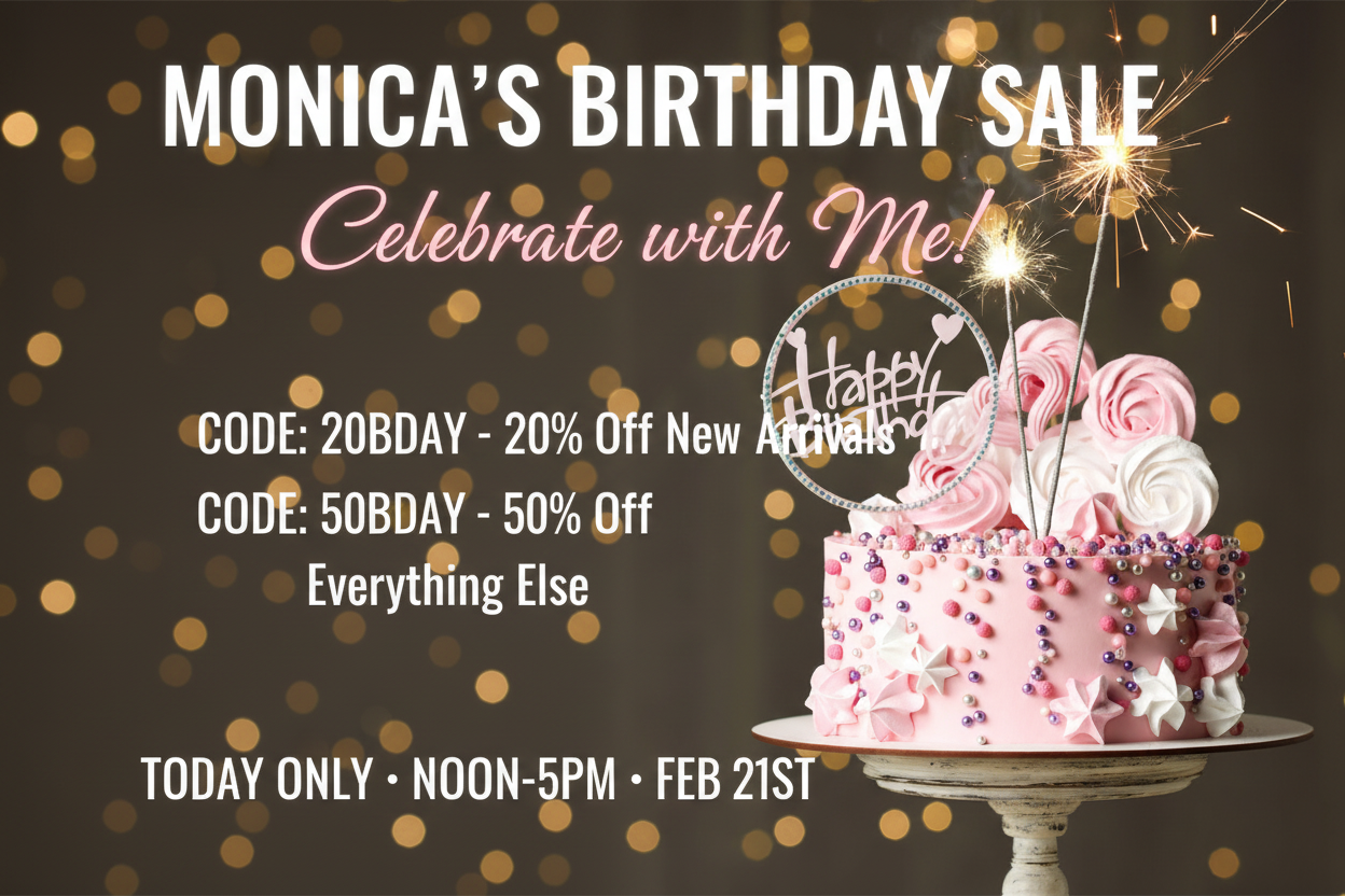 Monica's Birthday Sale - Clean Text