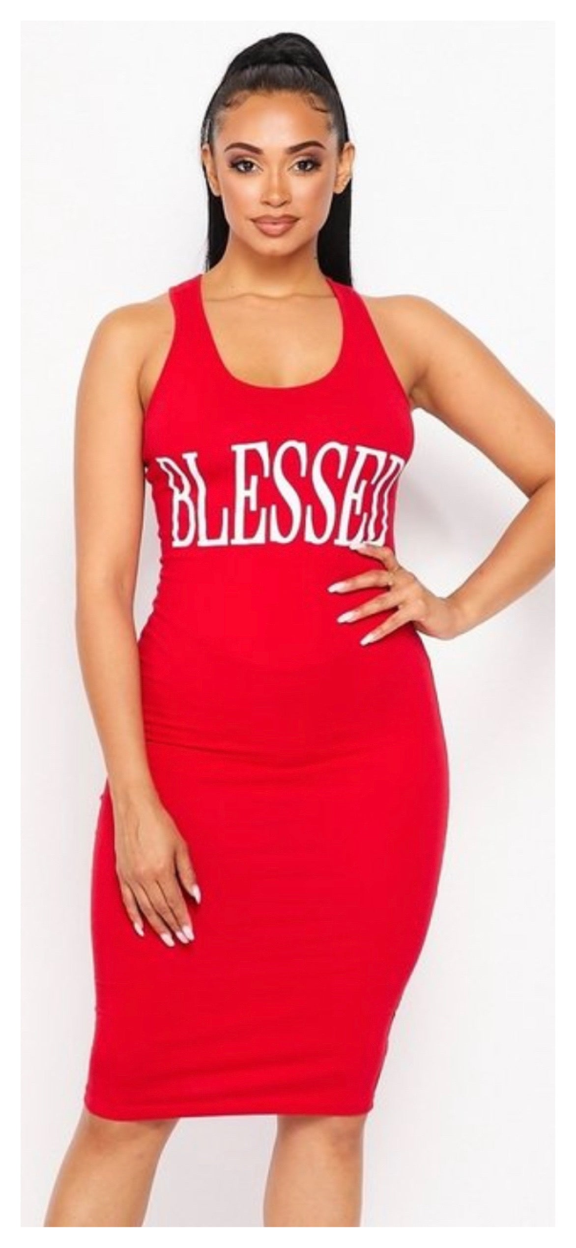 Yes I’m Blessed! Tank Dress ( More Colors)