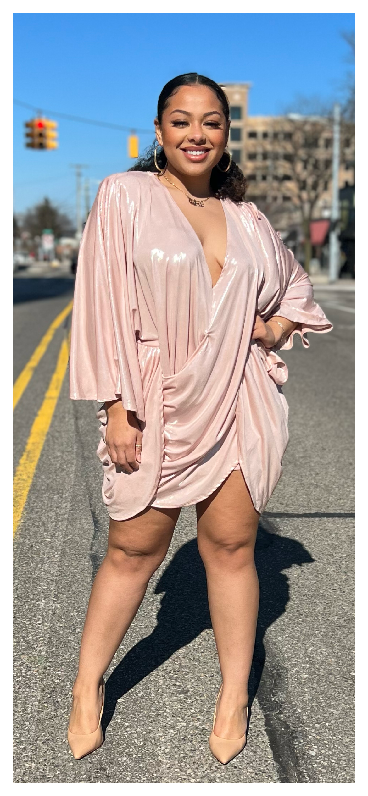 Goddess Flair Open Back Dress