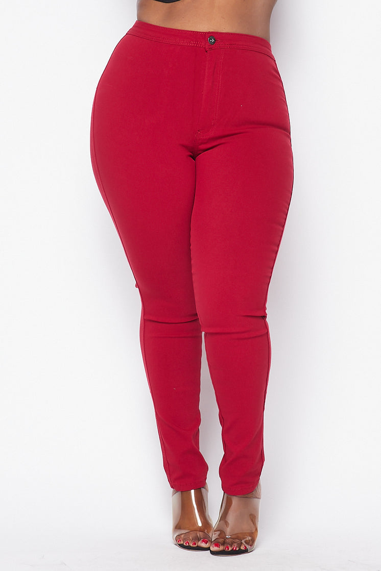 Plus size red clearance jeans