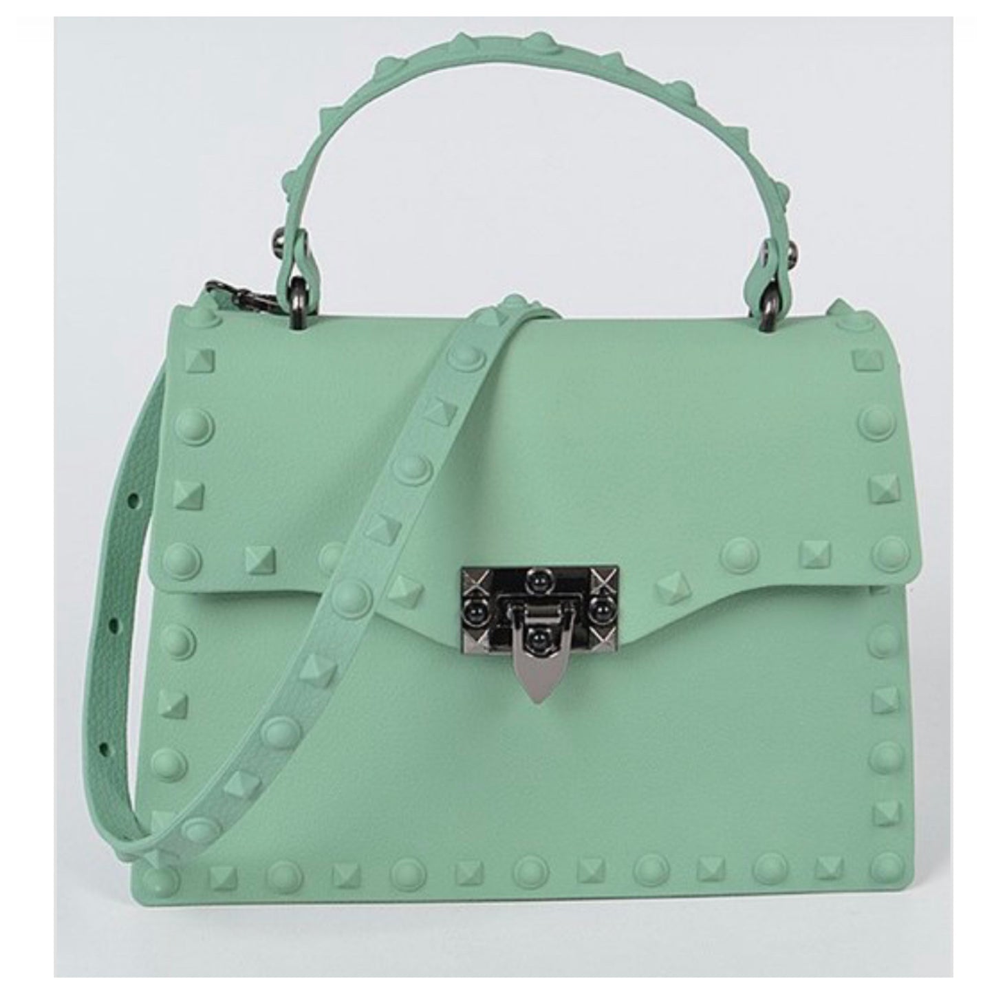 Studs Around Clutch Handle Purse ( More Colors)