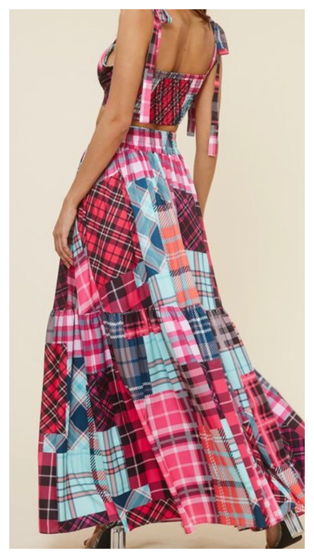 Vista Patchwork Colorful Skirt Set