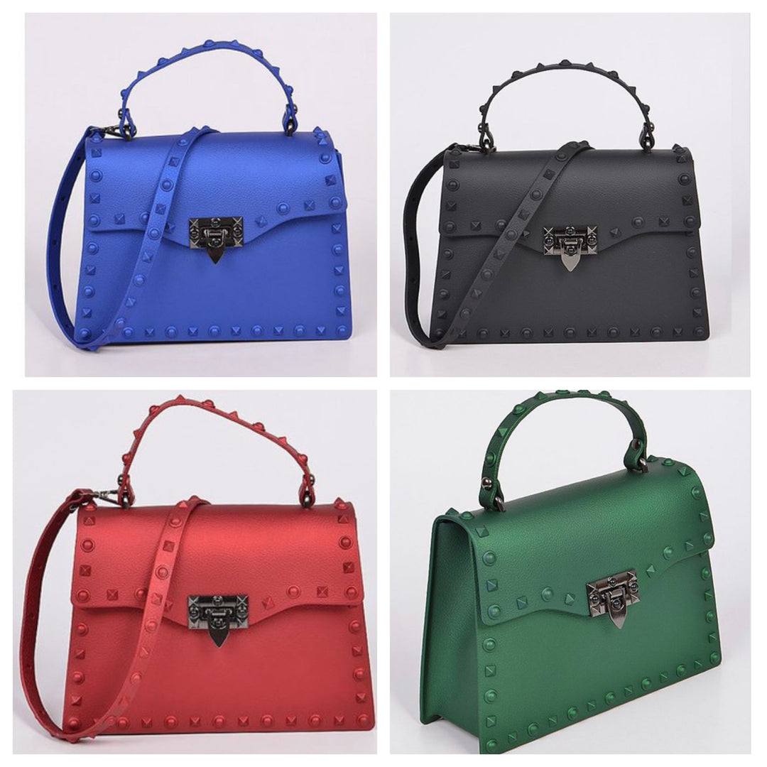 Studs Around Clutch Handle Purse ( More Colors)