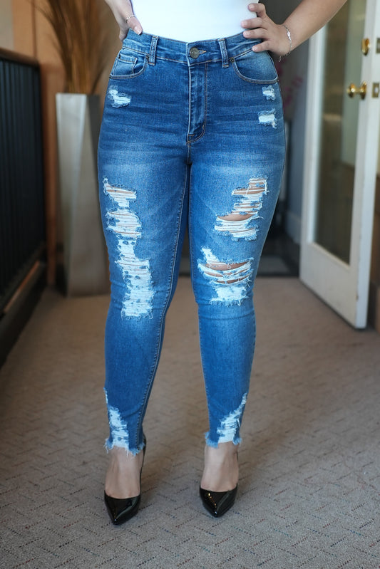 Stretch Distressed Jean (More Colors)