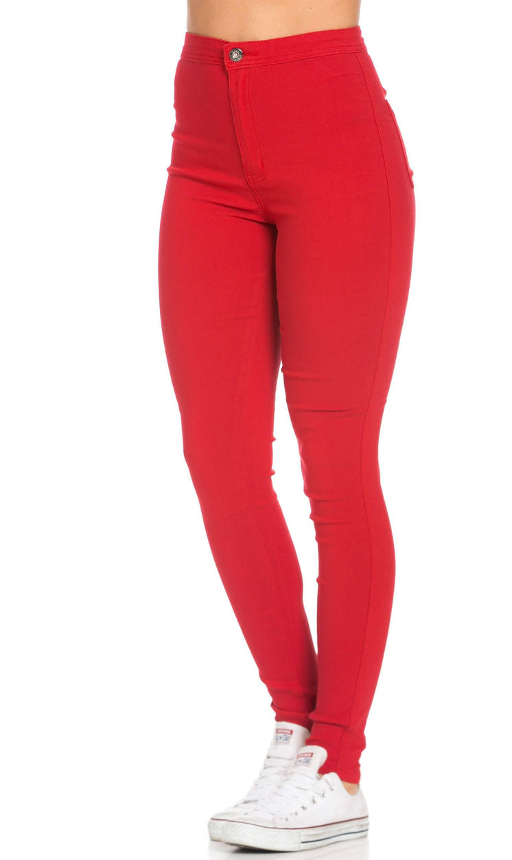 Stretchy Skinny High Waist 👖( More colors - Red, Black, Mustard, Olive,)