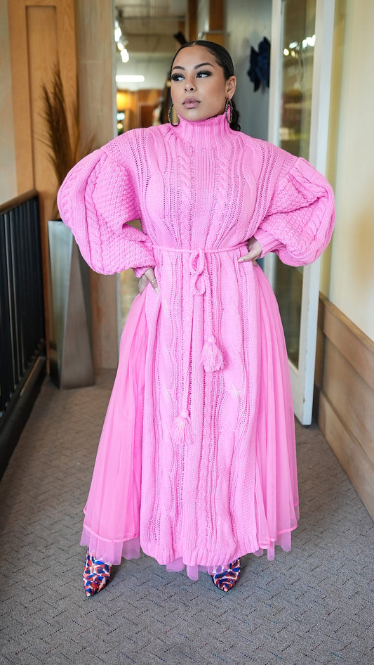Princess Layla 2pc Sweater Tulle Set (Pink)