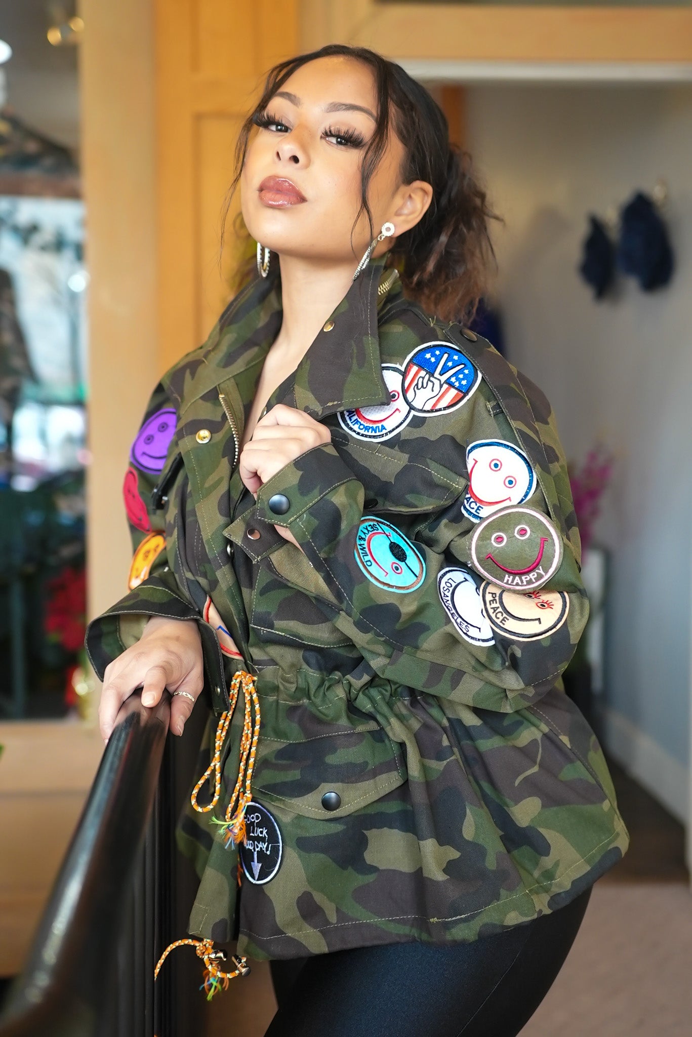 Candice Patch Drawstring Jacket