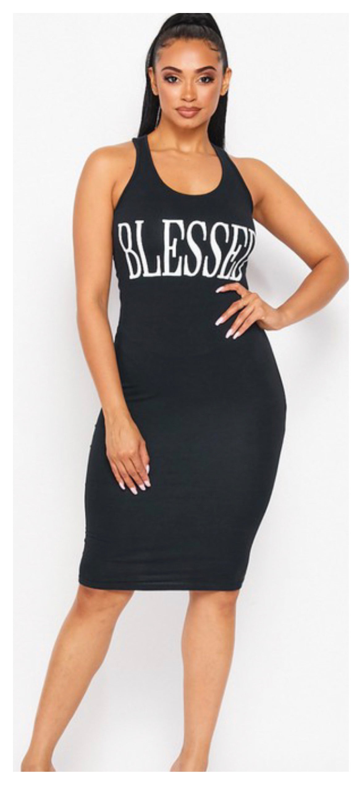 Yes I’m Blessed! Tank Dress ( More Colors)